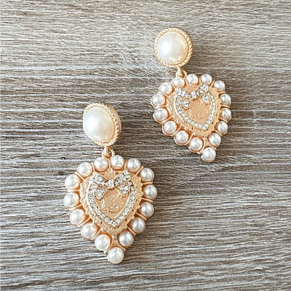 Bohemian heart earrings A30